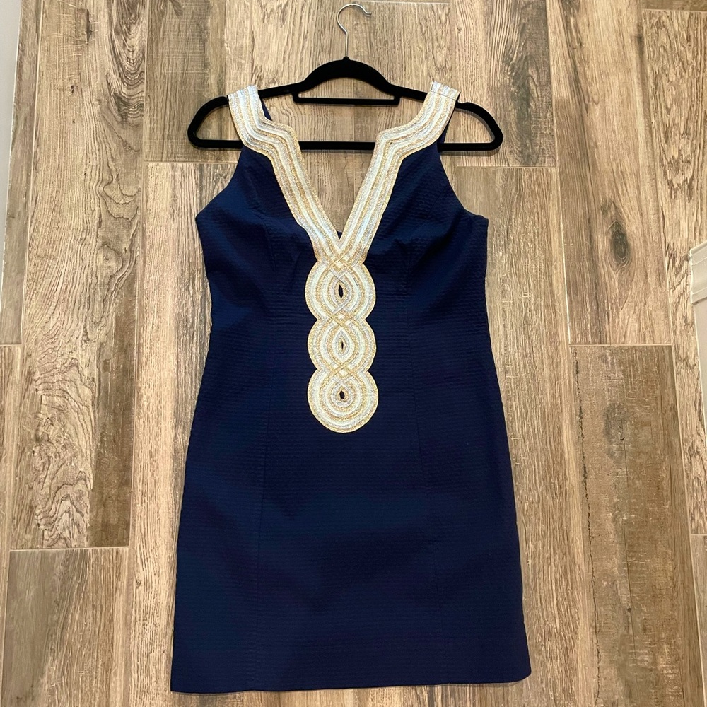 Lilly Pulitzer Valli Navy shift dress - Like New